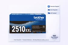 Image of Genuine Brother TN-2510XXL (TN2510XXL) Super High Yield Black Toner Cartridge
