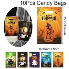 Image of 10/20/50pcs Horror Ghost Pumpkin Halloween Candy Bags Trick or Treat Bag