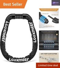 Image of Ultimate Security 90cm 7mm Chain Lock for Bikes, Scooters & More - 5-Digit Code