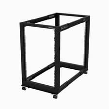 Image of StarTech.com 4-Post 18U Mobile Open Frame Server Rack Four Post 19 Network Rack