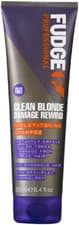 Image of Fudge Professional Clean Blonde Damage Rewind Shampoo, Intense Purple Toning for