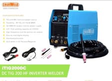 Image of CRUXWELD ITIG200DC DC TIG 200 HF INVERTER WELDER TIG AND ARC FROMONEPOWERSOURCE