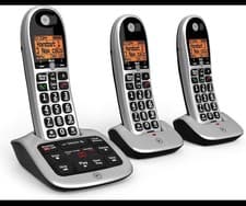 Image of BT 4600 Big Button Cordless DECT Phones with Answering Machine - 3 Pieces - NEW