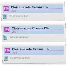 Image of 3 x Clotrimazole Cream 1% 20g - Antifungal Relief for Fungal Infections & Thrush
