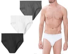 Image of PACK OF 3 6 9 12 MENS BRIEFS SLIPS CLASSIC UNDERWEAR PANTS HIPSTER COTTON XS-3XL