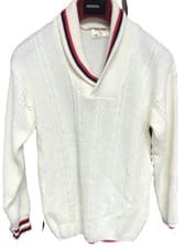Image of New Era Knit 100% Acrylic Sweater V Neck Men’s Size S Vintage Made In UK New
