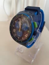 Image of Swatch Chronograph Watch BLEU SUSN409 In Original Box