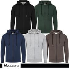 Image of Mens Midweight Full Zip Hoodie Pullover Men's Zip Up Sweater French Terry S-3XL