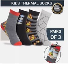 Image of Kids Ultimate Thick Hot Winter Warm Thermal Heat Comfort Socks All Sizes Lot