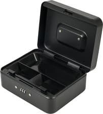 Image of Silverline 732370 Petite Cash Box with 3-Digit Combination Lock, Black