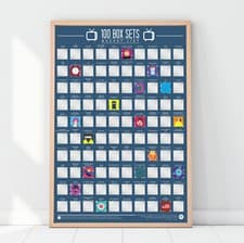 Image of 100 TV Box Sets Bucket List - Scratch off Poster