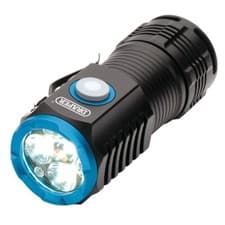 Image of Draper Rechargeable Aluminium Pocket Torch 1800 Lumens 3 x 8W 24258