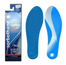 Image of SORBOTHANE MEDICAL INSOLES - SHOCK STOPPER ORTHOTIC FULL STRIKE UK SIZE 7 *NEW*