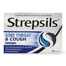 Image of Strepsils Sore Throat & Cough Lozenge Pack Of 24