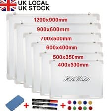 Image of 50/60/70/120cm Wide Magnetic Office Home Whiteboard White Board Notice Dry Wipe