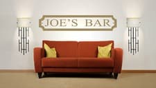 Image of Personalised Bar, Vinyl Wall Art Sticker Decal Mural Kitchen, Dining Room, Sign