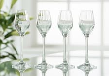 Image of Set of Four (4) Galway Crystal Erne 3.5 oz. Cordial Sherry Glasses Glasswear NIB