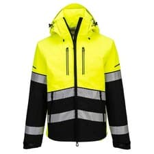 Image of Portwest EV4 Hi-Vis Shell Jacket (3L) Waterproof Lightweight Breathable EV465