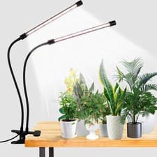 Image of Grow Light,6000K Full Spectrum Clip Plant Growing Lamp with White Red LEDs fo...