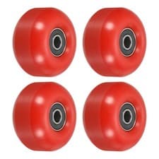Image of 52mm Skateboard Wheels with Bearings Street Wheels Cruiser 95A, Red Black 4pcs