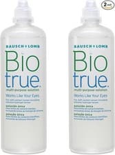 Image of Biotrue Multi-Purpose Contact Lens Solution, 2x 300ml - Cushions & Rehydrates So