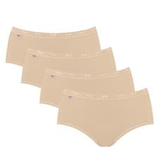 Image of Sloggi Cotton Midi Brief 4 Pack BEIGE SIZE 16