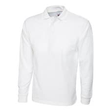 Image of Uneek Mens Long Sleeve Plain Polo Shirt Top Warm Work Casual UC113 - XS to 4XL 