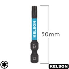 Image of 1 x T27 Torx 50mm 2" Impact Screwdriver Bit Star Magnetic 1/4" Universal KELSON