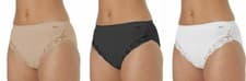 Image of 3pk Womens Cotton High Leg Knickers Ladies High Rise Briefs La Marquise