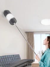 Image of Extendable Feather Duster Microfiber Duster with Long Telescopic Extension Pole