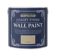 Image of Rust-Oleum Chalk Chalky Wall Paint Chic Shabby 125ml Hessian Matt