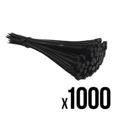Image of BLACK CABLE TIES 300mmx4.8mm STRONG NYLON LONG PLASTIC ZIP WRAP HEAVY DUTY x1000