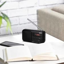 Image of Akai Compact Pocket Fm Radio A58215LK Rechargeable Battery & Bluetooth Playback