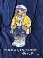 Image of Polo Ralph Lauren Bear Blue T-shirt Top Age  6 Years