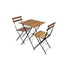 Image of Wooden Garden Bistro Furniture, Garden Table and chairs, Outdoor Dining Seating
