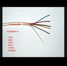 Image of 6 Core Alarm Cable White Intruder Burglar Security Tinned Copper Wire PVC
