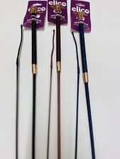 Image of DRESSAGE SCHOOLING WHIP 100CM ROSE GOLD ELICO. BLACK, BROWN, NAVY *FREE POSTAGE*