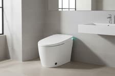 Image of Smart Toilet Bidet Wash Dry Heated Seat Automatic Flush Japanese Style WC