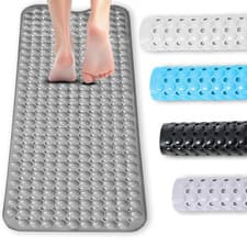 Image of Non-Slip Strong Suction Cups Bathtub Mats Extra Long Anti Mold Bathroom Rugs UK