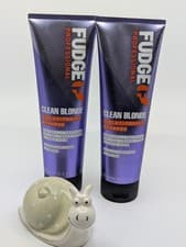 Image of 2 x FUDGE Professional Clean Blonde Violet Toning Purple Shampoo 200ml