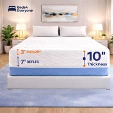 Image of Memory Foam Mattress Reflex Orthopedic 4ft6 Double & King | 4" 5" 6" 8" 10" 12"