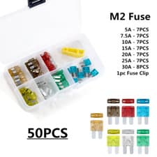 Image of 50pcs Micro 2 Blade Fuse Auto Car Truck Assortment Fit Ford Dodge Fuses 5-30A