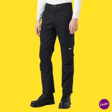 Image of DICKIES Men's Action Flex Trousers, Regular Fit, Black, UK 32W x 32L | EU 48