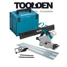 Image of Makita DSP600 Twin 18V LXT 165mm Plunge Saw with Guide Rail Set & MAKPAC Carry C