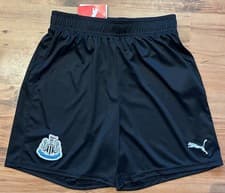 Image of Kids Newcastle United Football Shorts PUMA Home Kit Size 13-14 Years NUFC