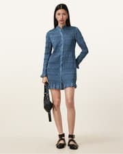 Image of AllSaints Women's Shirt Dress Blue Size 14