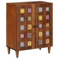 Image of Sideboard Solid Mango Wood Modern Rectangular Storage Functional Indoor  vidaXL