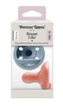 Image of Tommee Tippee Breast-like Soothers, 2-pack, Silicone Teat 6 -18 Months