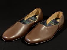 Image of Church’s Shoes Leather Grecian Slippers Brown Hard Sole size 6H