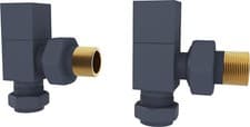 Image of UK Radiators Valves Manual Square Angled/Straight 10mm *Twin Pack**Pair* Taps